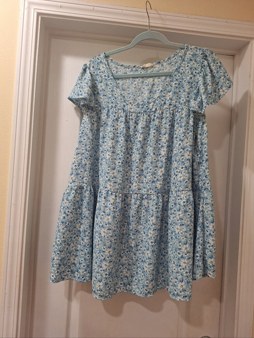 Womens Baby Doll Style Floral Blouse 2X Be Stage